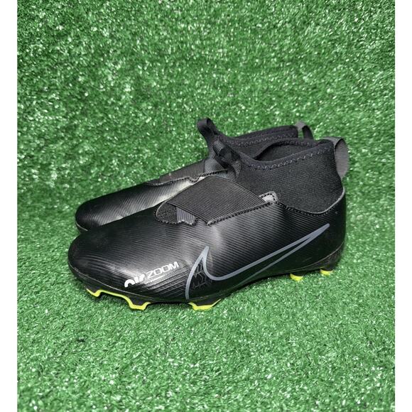 Nike Zoom Mercurial Superfly 9 Soccer Cleats Black Shoes Boys Size 4Y DJ5623-001 - Picture 4 of 9